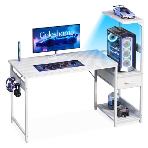 Scrivania gaming con - con, libreria