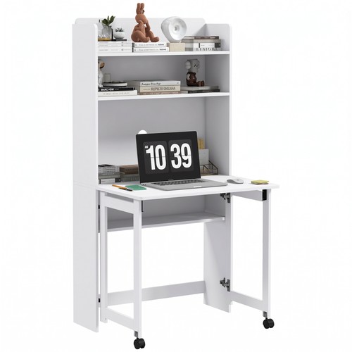 Homcom scrivania con - scrivania, libreria