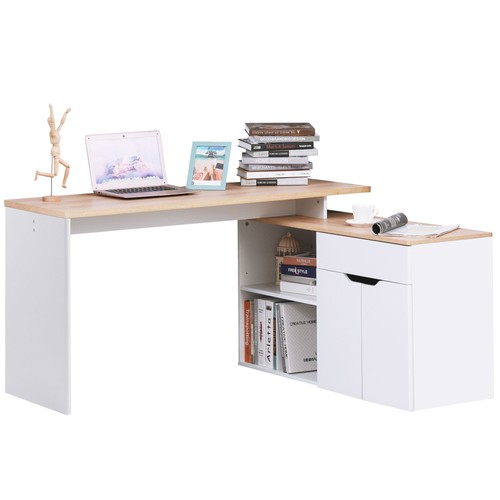 Homcom scrivania angolare con - angolare,